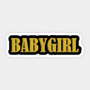 Baby girl Tshirt typography Sticker